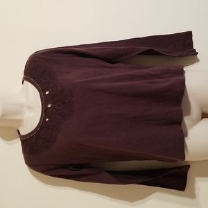CM shapes purple long sleeved blouse